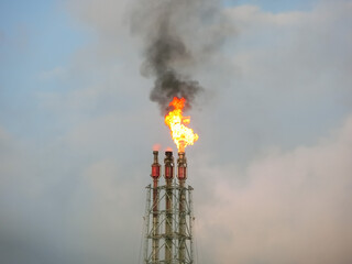 The chemical incinerator during the day makes the air hot.