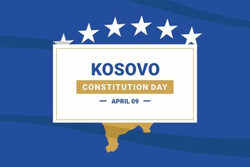 Kosovo Constitution Day. Vector Illustration. The illustration is suitable for banners, flyers, stickers, cards, etc.