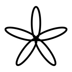 Flower icon vector glyph symbol for nature, ecology and environment in a flat color glyph illustration