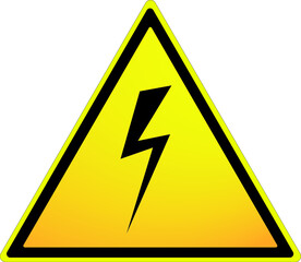 Alert signs vector. Safety signs used in electric applications.