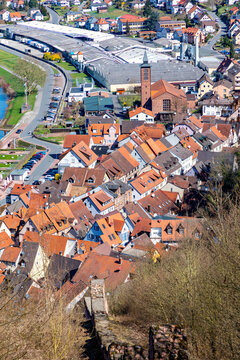  river main with village of Freuden and Collenberg