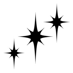 白黒のキラキラのイラスト