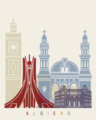 Algiers skyline poster