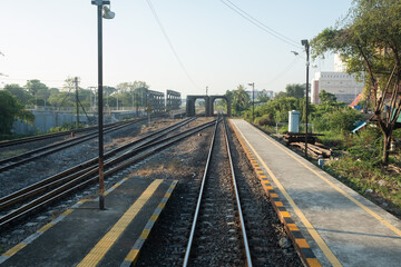 Obraz premium railroad tracks, travel by train