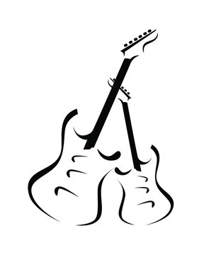 Electric Guitar Tattoo Metal Prints for Sale | Redbubble