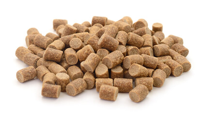 Fish food pellets.