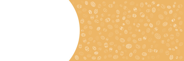 Colourful easter background banner with bunnies, eggs and flowers. Vector abstract graphic design banner pattern background template illustration.