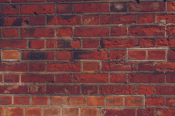 Red brick wall. Background texture copyspace mock up stock photography image,. Abstract concrete old brick textured wall.