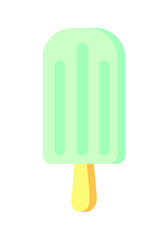 Tasty ice cream vector isolated on white.