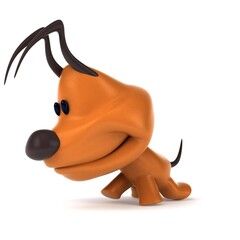 Fun dog - 3D Illustration