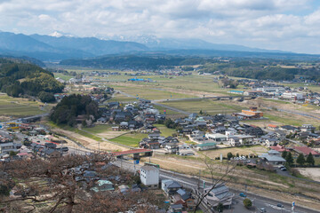 Fototapeta premium 関金温泉周辺の町並み（鳥取県）