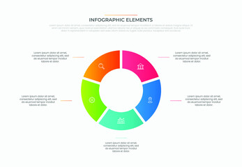 Vector infographic elements for business with icons and options template design.