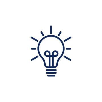 Blub, idea, light icon modern vector illustration template design symbol sign isolated on White background.
