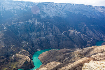 Sulak canyon is one of the deepest canyons in the world and the deepest in Europe. Natural landmark...