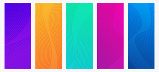 Modern colorful gradient background with wave lines