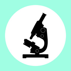 Microscope vector isolated. Medical laboratory equipment.