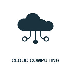 Cloud Computing icon. Monochrome simple Cloud Computing icon for templates, web design and infographics