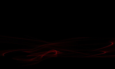 Neon red abstract wave on a black background 
 design for website, poster, brand identity, brochure 