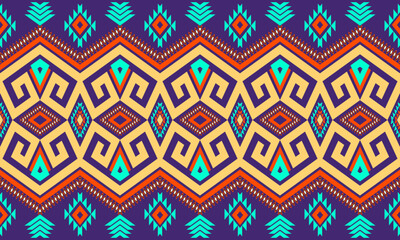 Traditional oriental ethnic geometric pattern design for background, carpet, wallpaper, clothing, wrap, batik, fabric, embroidery, illustration, vector, beautiful.