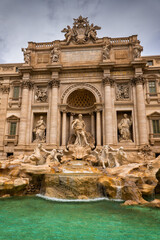 Fototapeta na wymiar The Trevi Fountain In Rome, Italy