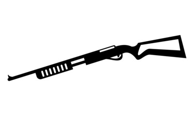 silhouette shotgun vector