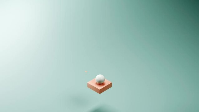 3d render of looped animation with geometric shapes. Infinite animation. Satisfying calm video 