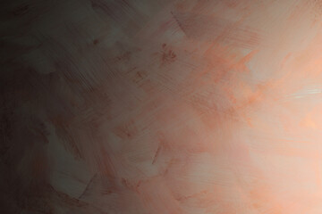 Fondo con pennellate blu, viola e color arancio-rame; spazio per testo