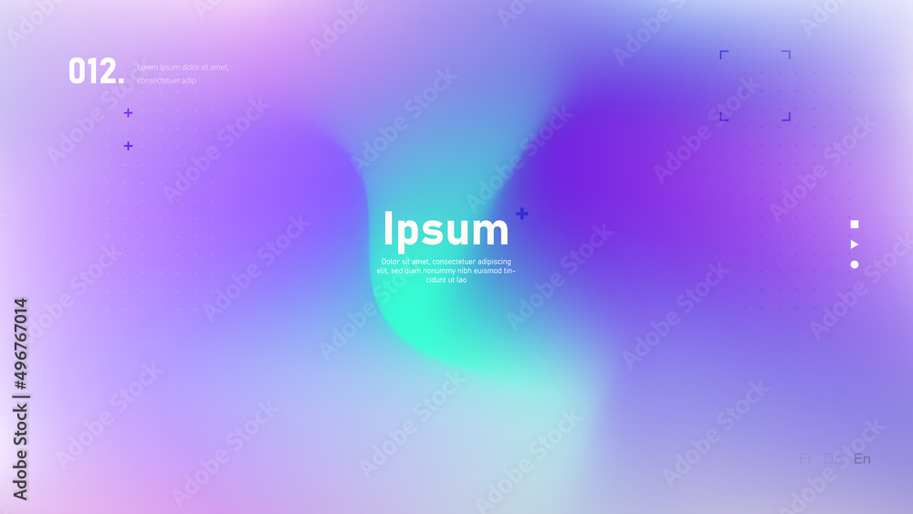 Poster dynamic soft gradient background. modern bright wallpaper with colorful half tones shapes