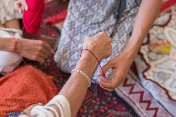 Women in a spiritual ceremony