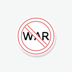 No or stop war sign symbol sticker