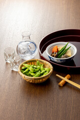 冷酒とおつまみ