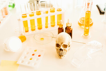 Noxious additives in cosmetics and  medicine. Equipment and science experiments, Formulating the...