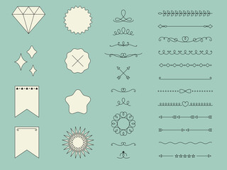 Vector illustration set of elements.