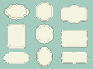 Vector illustration set of vintage labels.