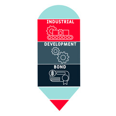 IDB - Industrial Development Bond acronym. business concept background.  vector illustration concept with keywords and icons. lettering illustration with icons for web banner, flyer, landing pag