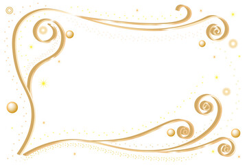 beautiful golden abstract background on a white background