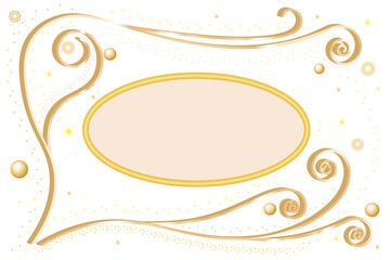beautiful golden abstract background on a white background