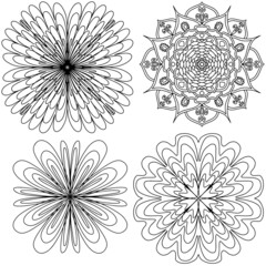 Hand drawn decorative design elements. logo  decorative frame. Motifs frames and ornate elements.  Vector ornate elements design.
