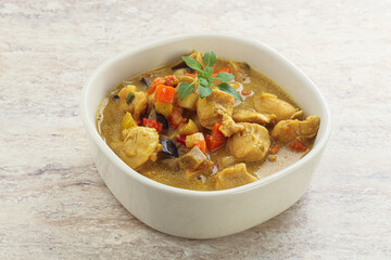 Thai yellow curry with chicken