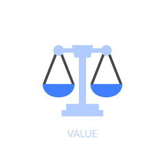 Simple visualised value symbol with a weight. Easy to use for your website or presentation.