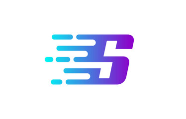 Tech Letter S Speed Line Logo Concept. Fast Motion Icon Vector Illustration