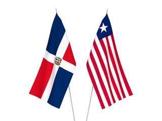 Dominican Republic and Liberia flags