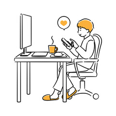 man working on laptop