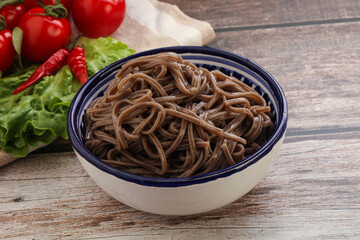 Asian cuisine - soba in the bowl