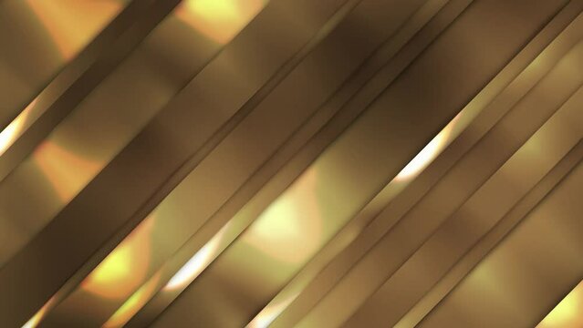 Glowing elegant luxury golden diagonal stripes background. Great for technology and industrial backdrops.