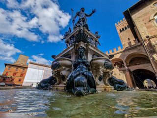 bologna place piazza maggiore fountain detail © Andrea Izzotti