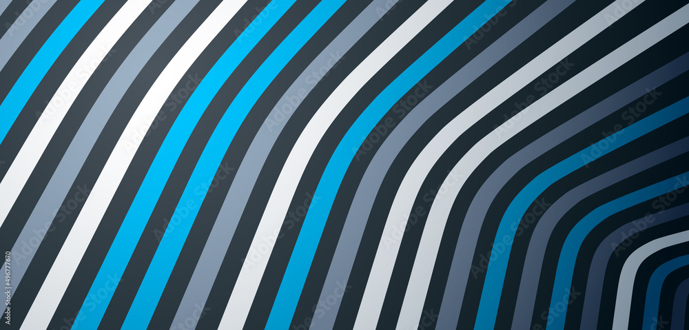 Aufkleber minimal design of abstract lines in 3d perspective vector abstract background, minimalistic cool tre