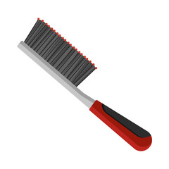 Hairbrush in trendy flat design isolated vector on white background, objects  graphic design.