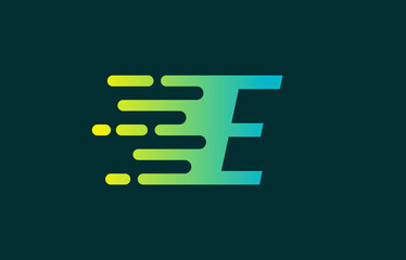 E Letter Speed Line Logo Concept. Fast Motion Icon Vector Illustration for Your Application, Web or Project.