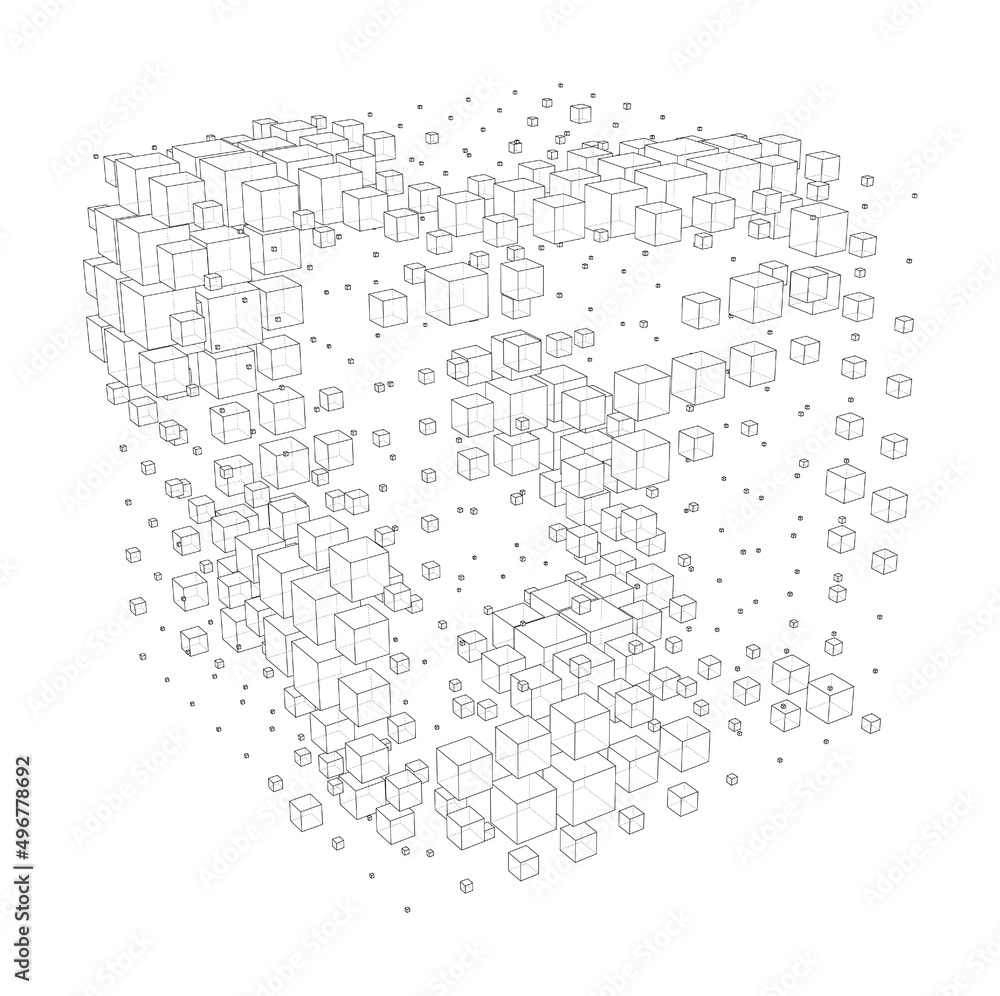 Poster vector abstract boxes background